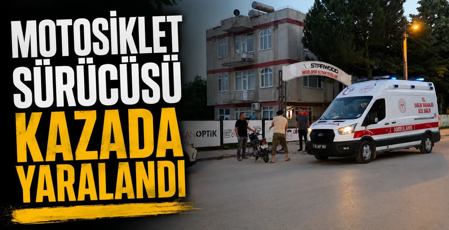 Motosiklet sürücüsü kazada yaralandı