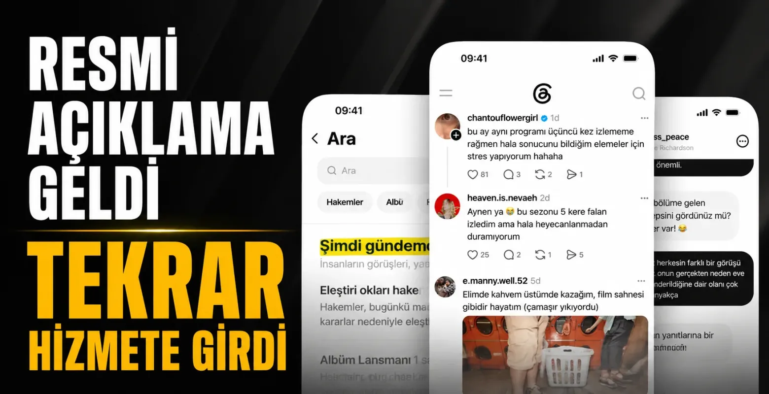 Threads yeniden Türkiye’de hizmet vermeye başladı
