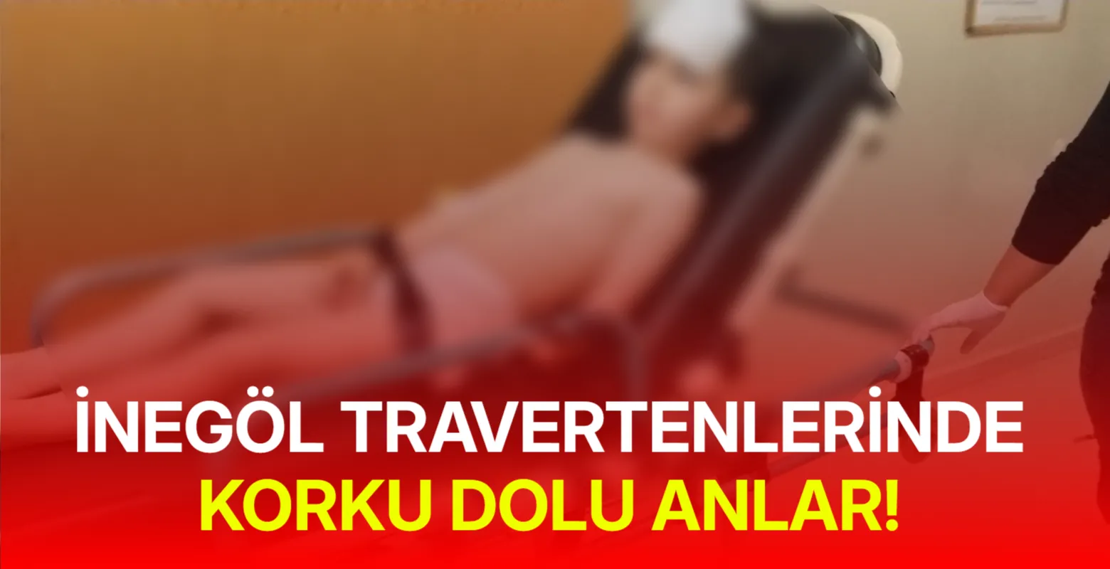 İnegöl Travertenlerinde Korku Dolu Anlar!
