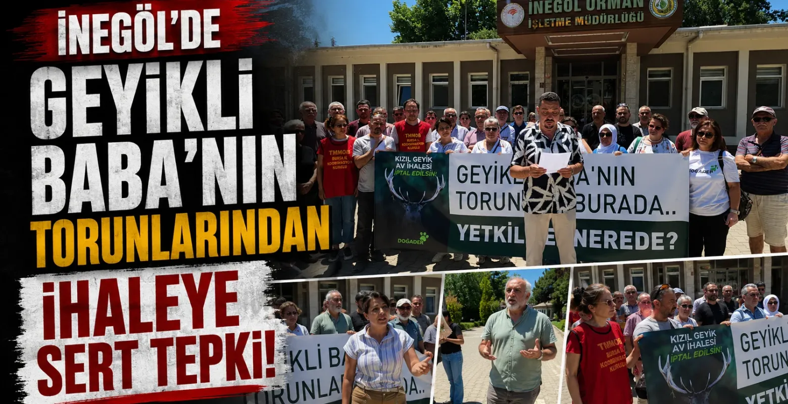 İnegöl'de Geyikli Baba’nın torunlarından ihaleye sert tepki