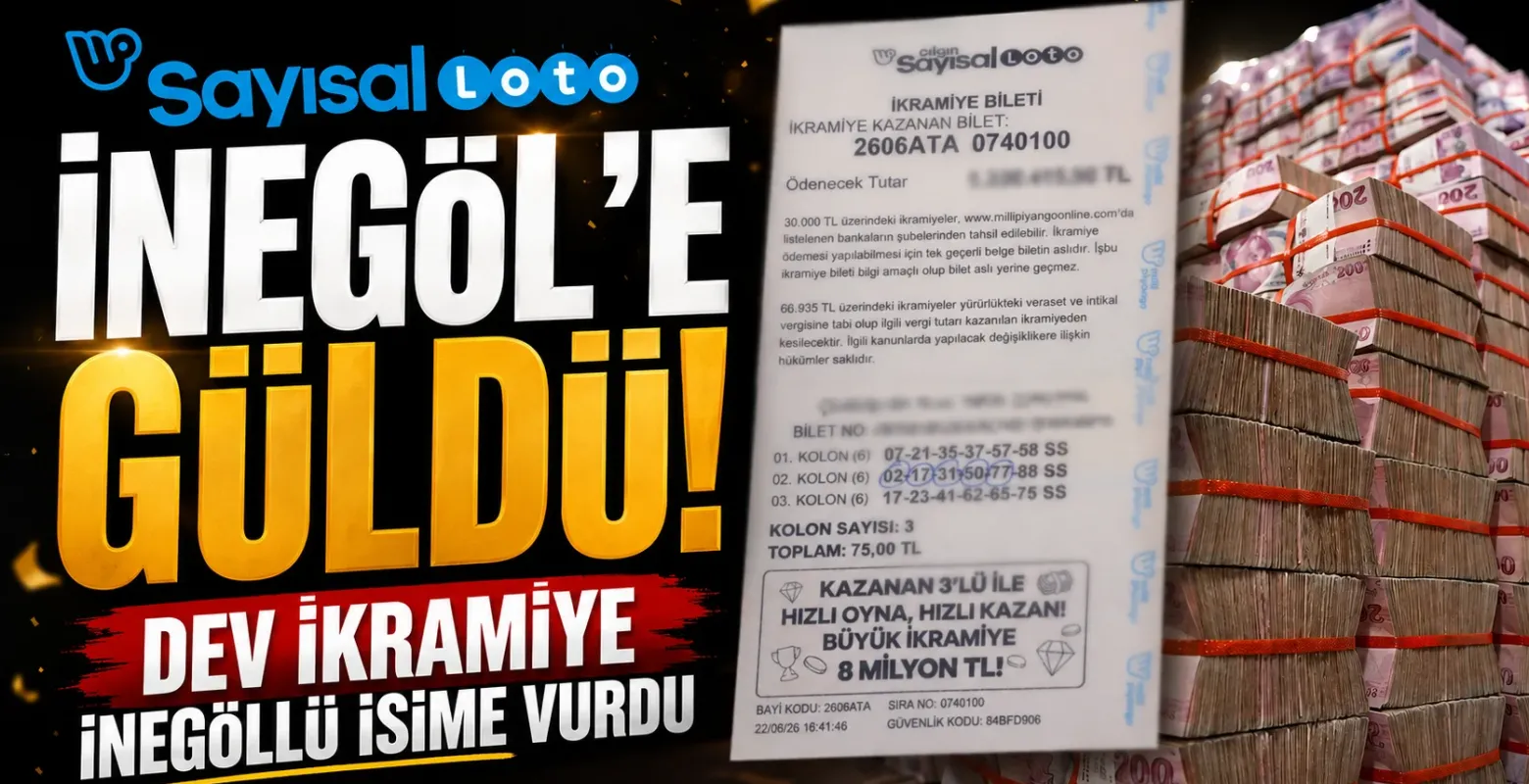 Sayısal Loto İnegöl'e Güldü! Talihli Milyoner Oldu