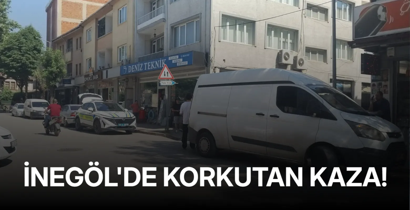 İnegöl'de korkutan kaza!