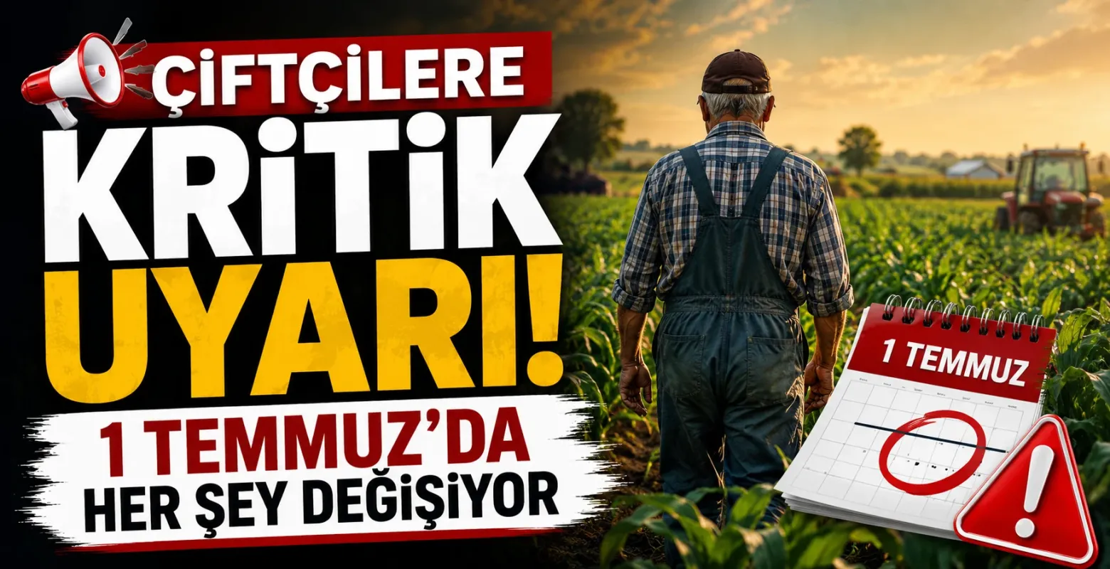 Çiftçilere Kritik Uyarı! 1 Temmuz'da Her Şey Değişiyor