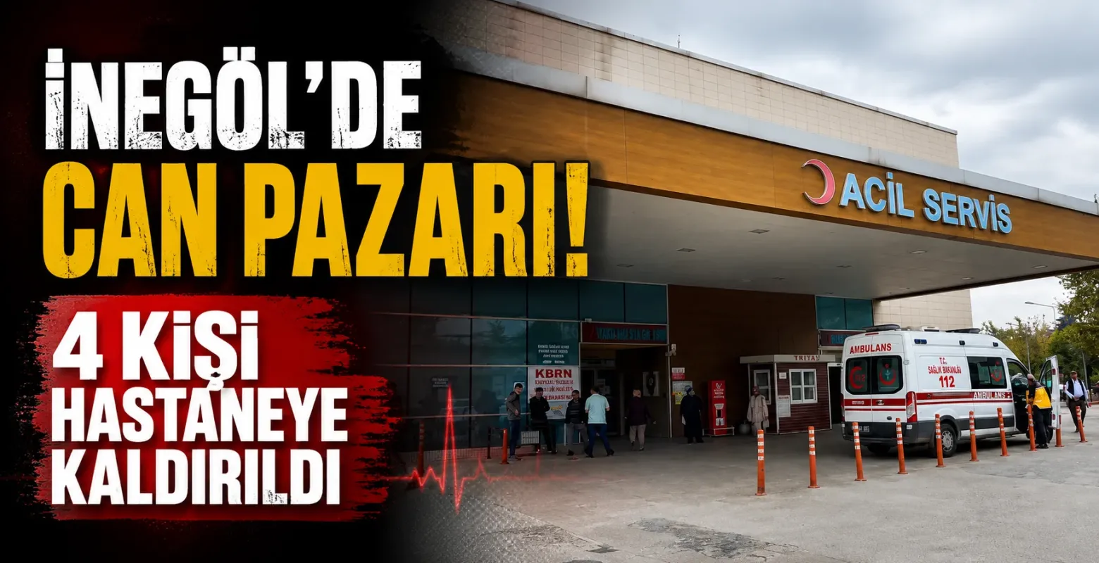 İnegöl'de can pazarı! 4 kişi hastaneye kaldırıldı