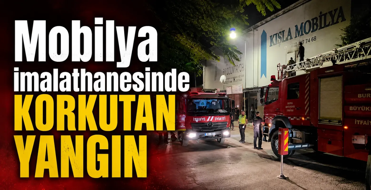 Mobilya imalathanesinde korkutan yangın
