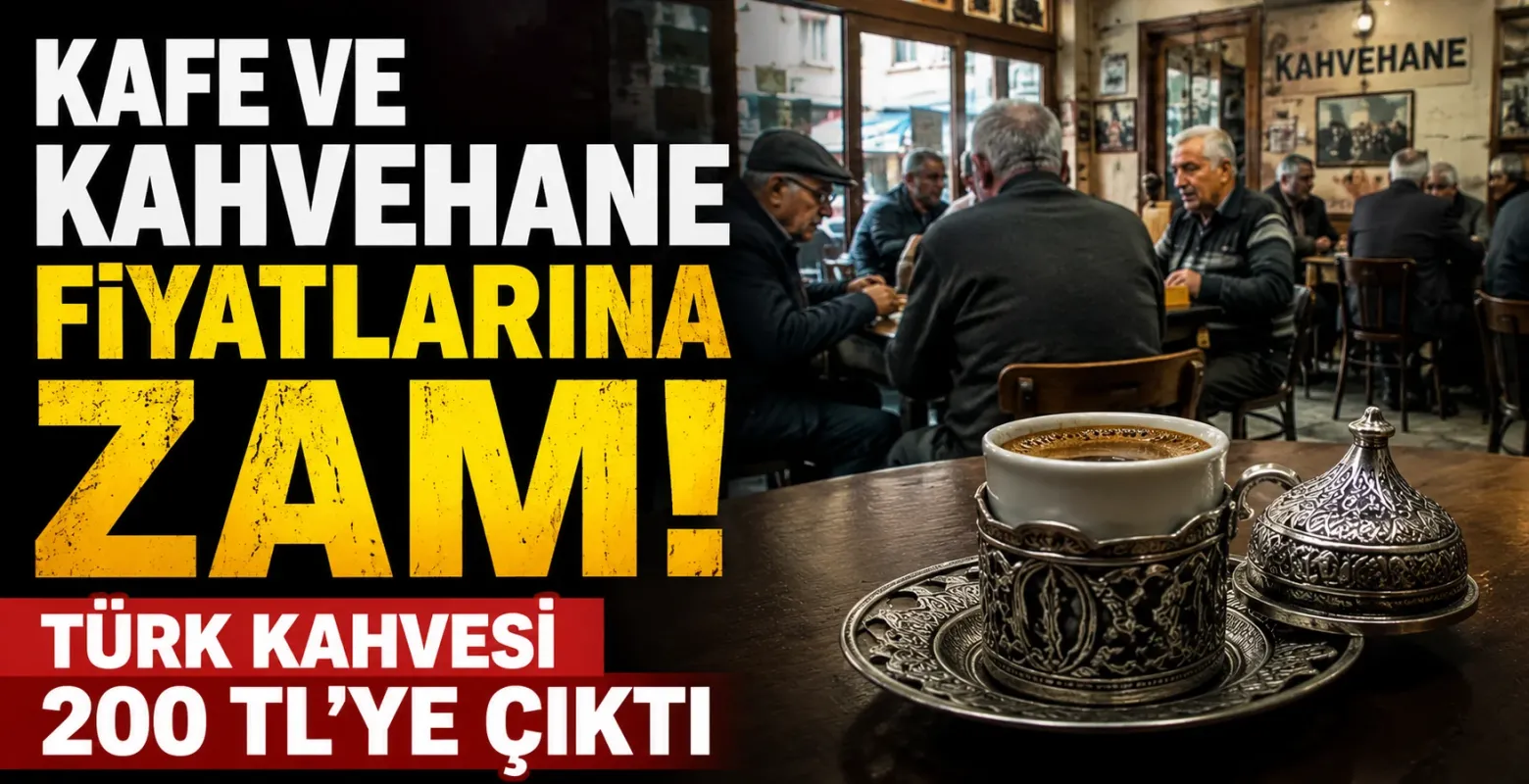 Kafe ve Kahvehane Fiyatlarına Zam! Türk Kahvesi 200 TL'ye Çıktı