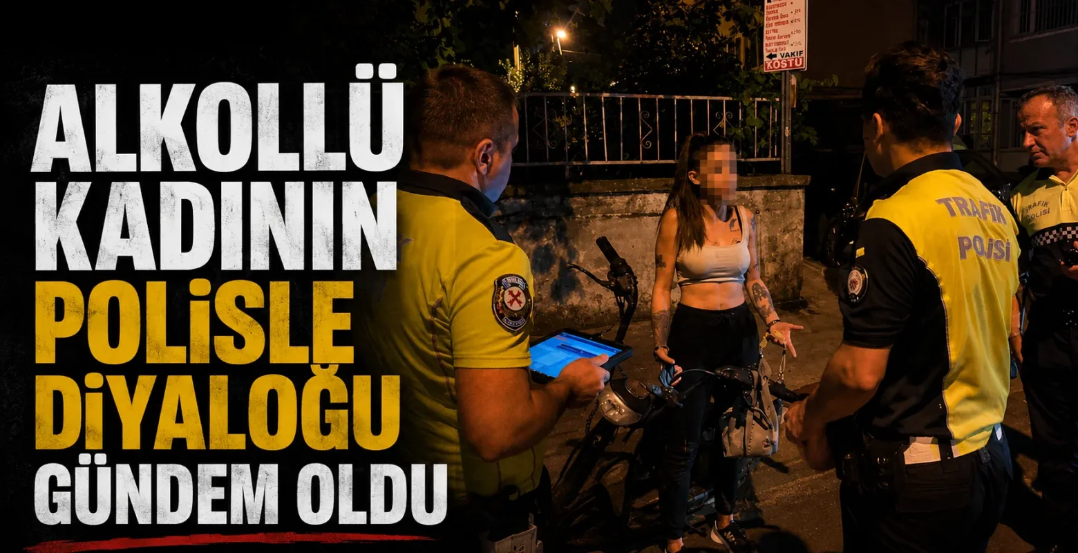 Alkollü kadının polisle diyaloğu gündem oldu