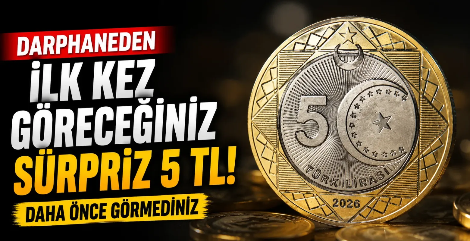 Darphaneden ilk kez göreceğiniz sürpriz 5 TL! Daha önce görmediniz