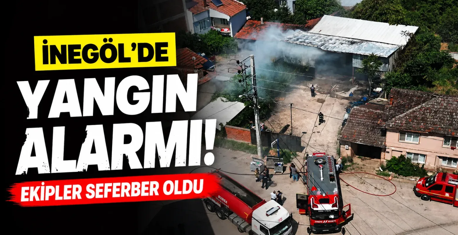 İnegöl'de yangın alarmı! Ekipler seferber oldu