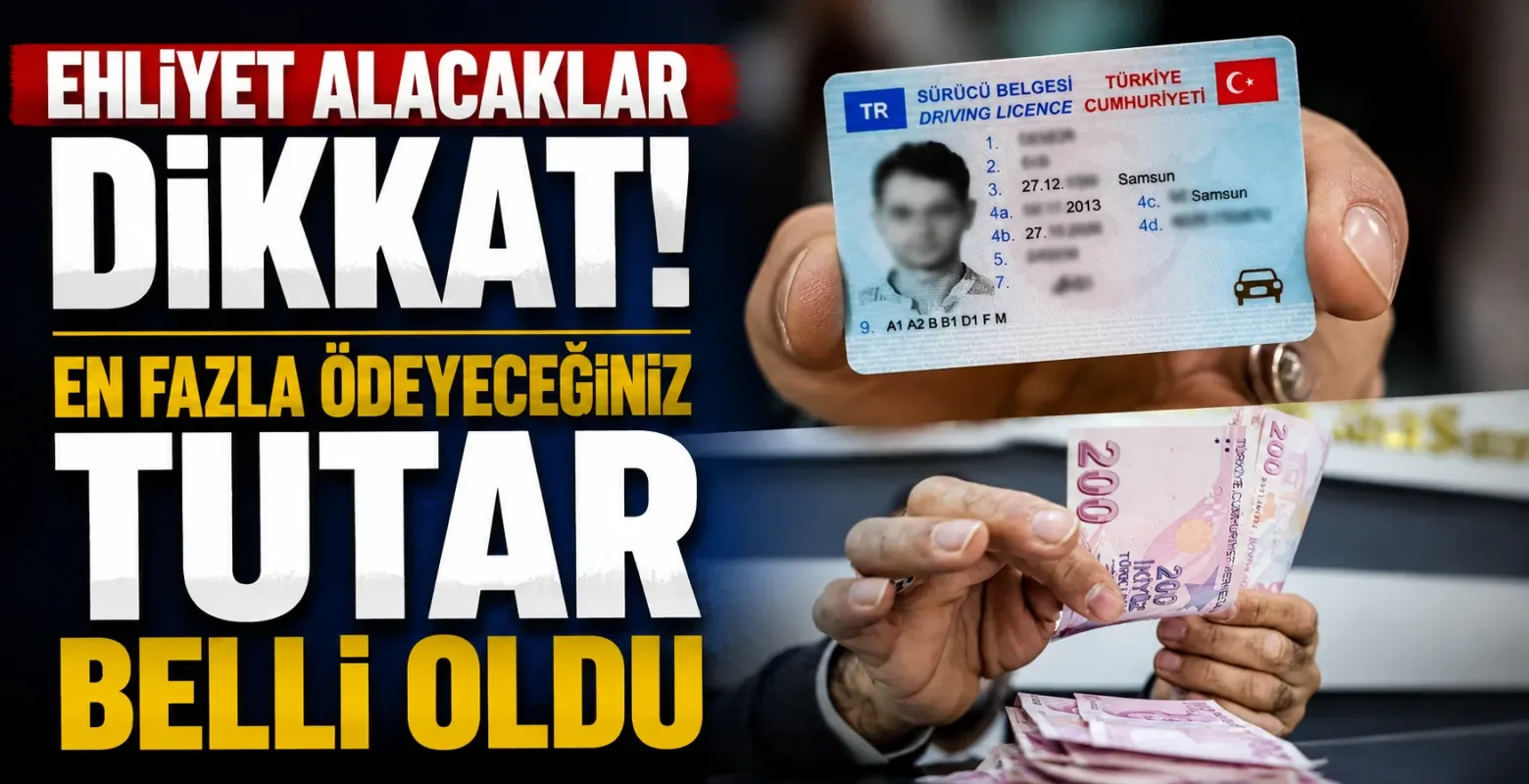 Ehliyet alacaklar dikkat! En fazla ödeyeceğiniz tutar belli oldu