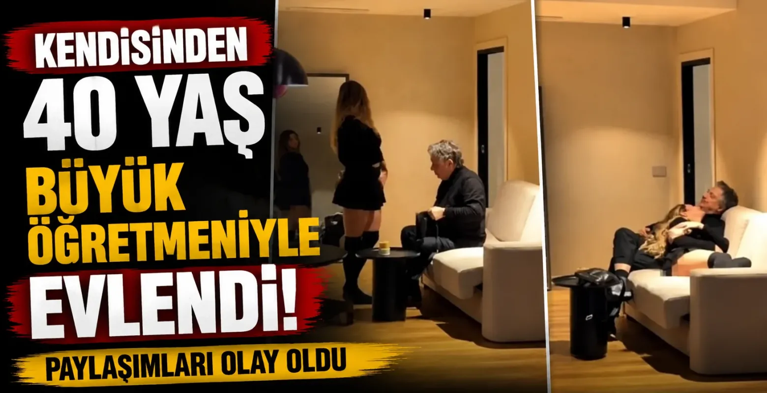 Kendisinden 40 yaş büyük öğretmeniyle evlendi! Paylaşımları olay oldu