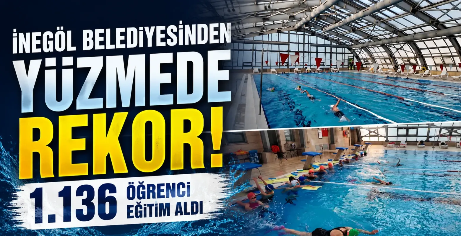 İnegöl Belediyesinden Yüzmede Rekor! 1.136 Öğrenci Eğitim Aldı