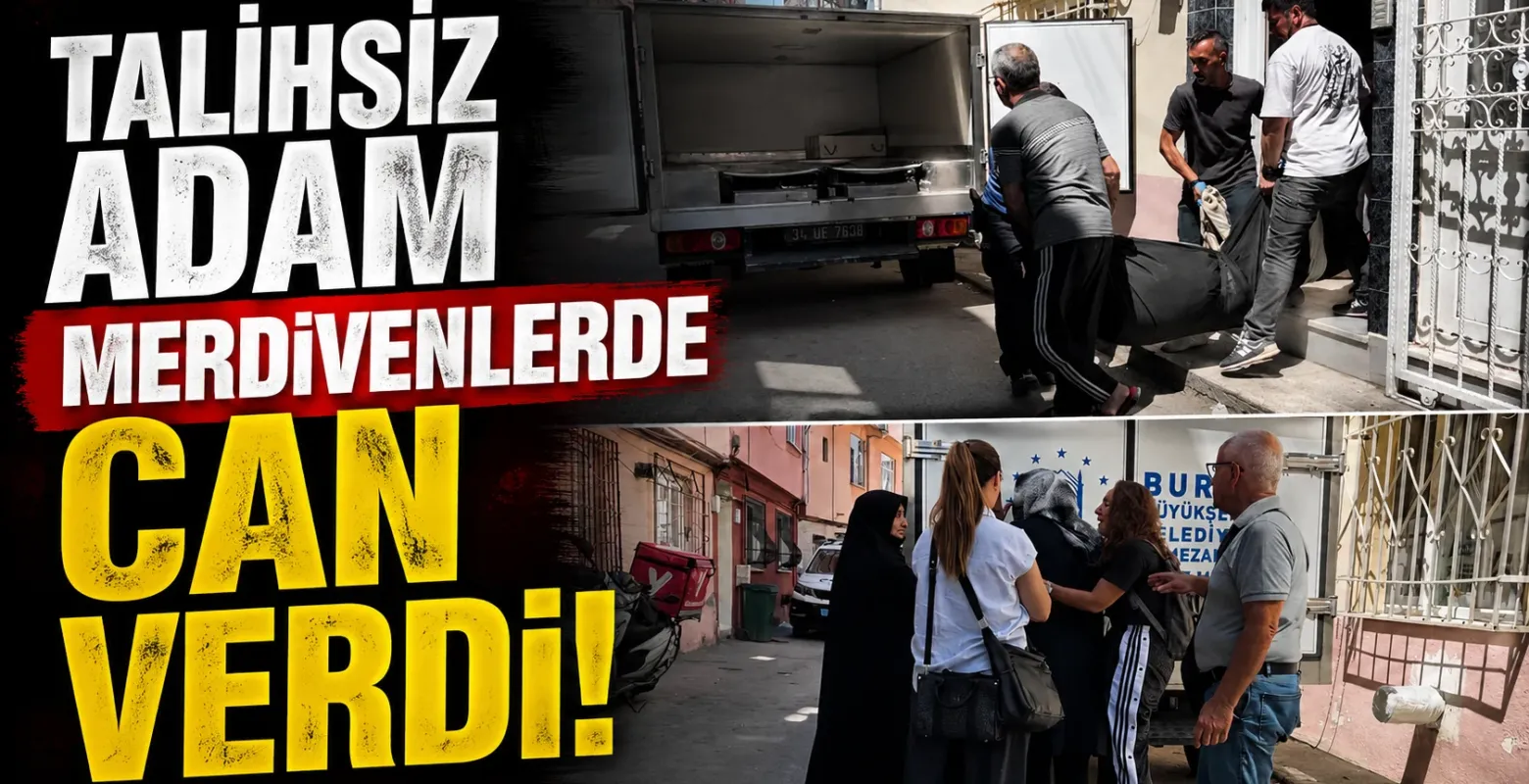 Talihsiz adam merdivenlerde can verdi!