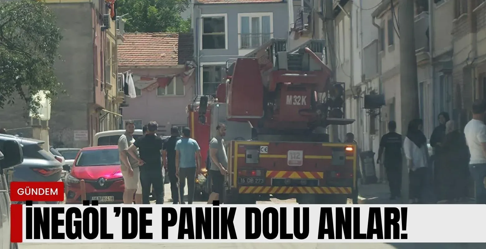 İnegöl'de panik dolu anlar!