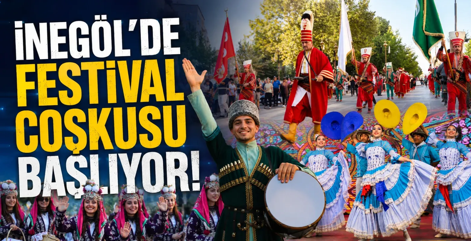 İnegöl'de Festival Coşkusu Başlıyor! 39. Kültür Sanat Festivali Bugün Başlıyor