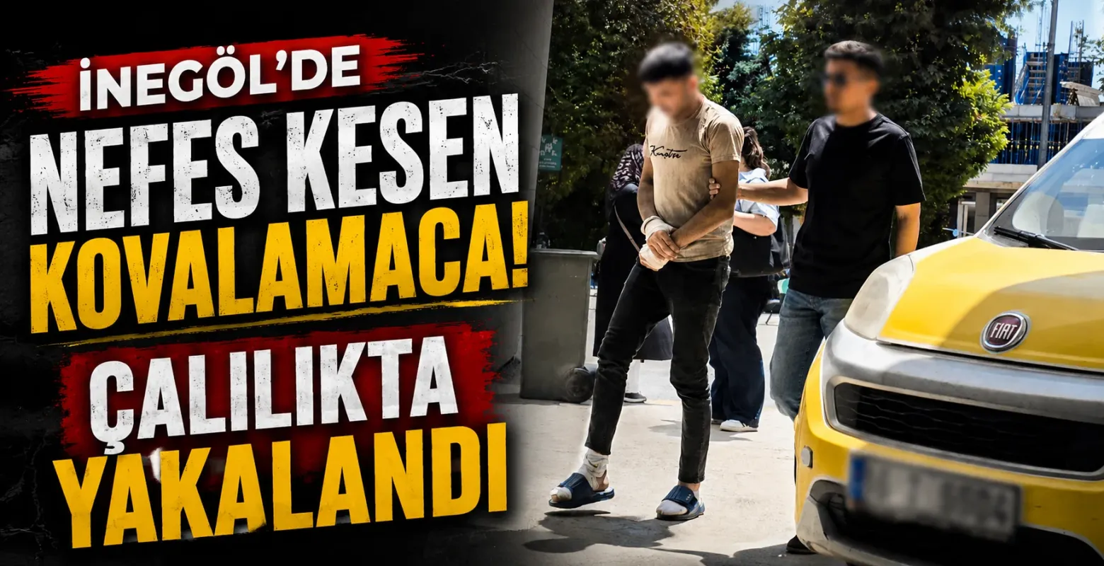 İnegöl'de Nefes Kesen Kovalamaca! Çalılıkta Yakalandı