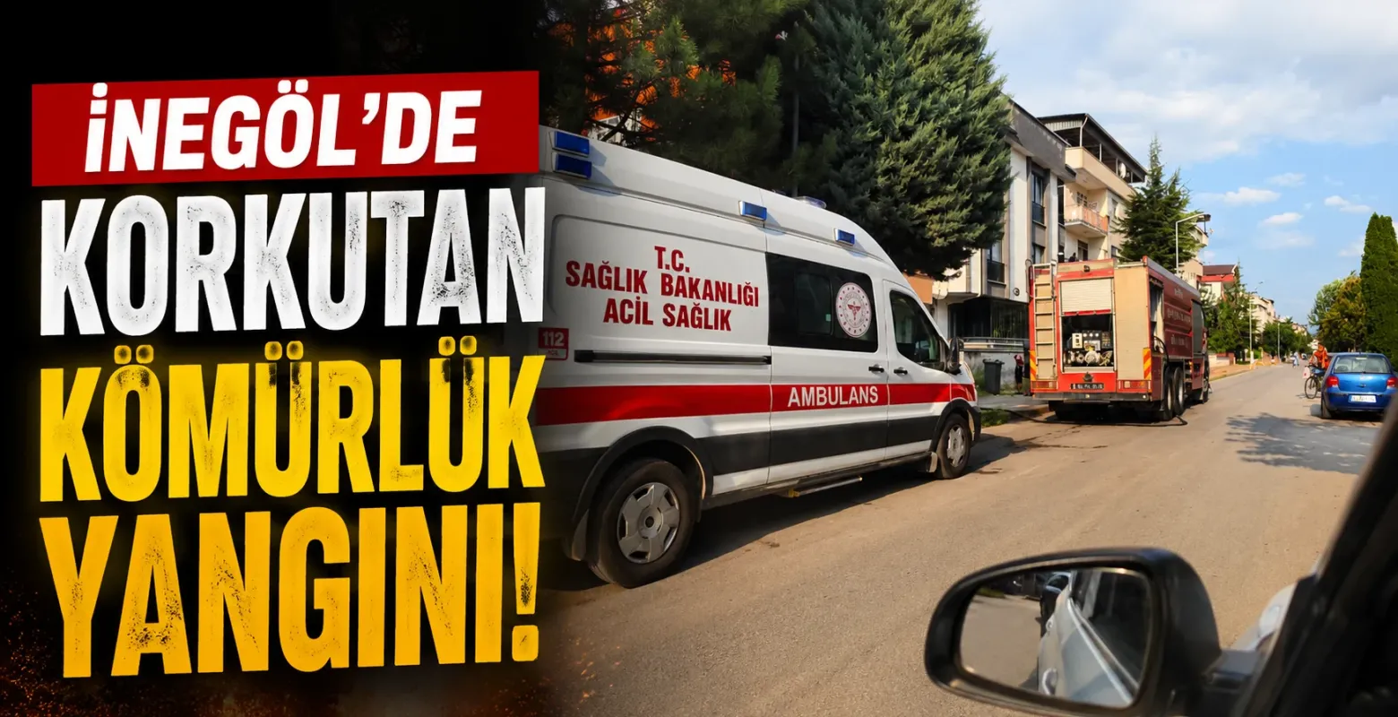 İnegöl'de korkutan kömürlük yangını!