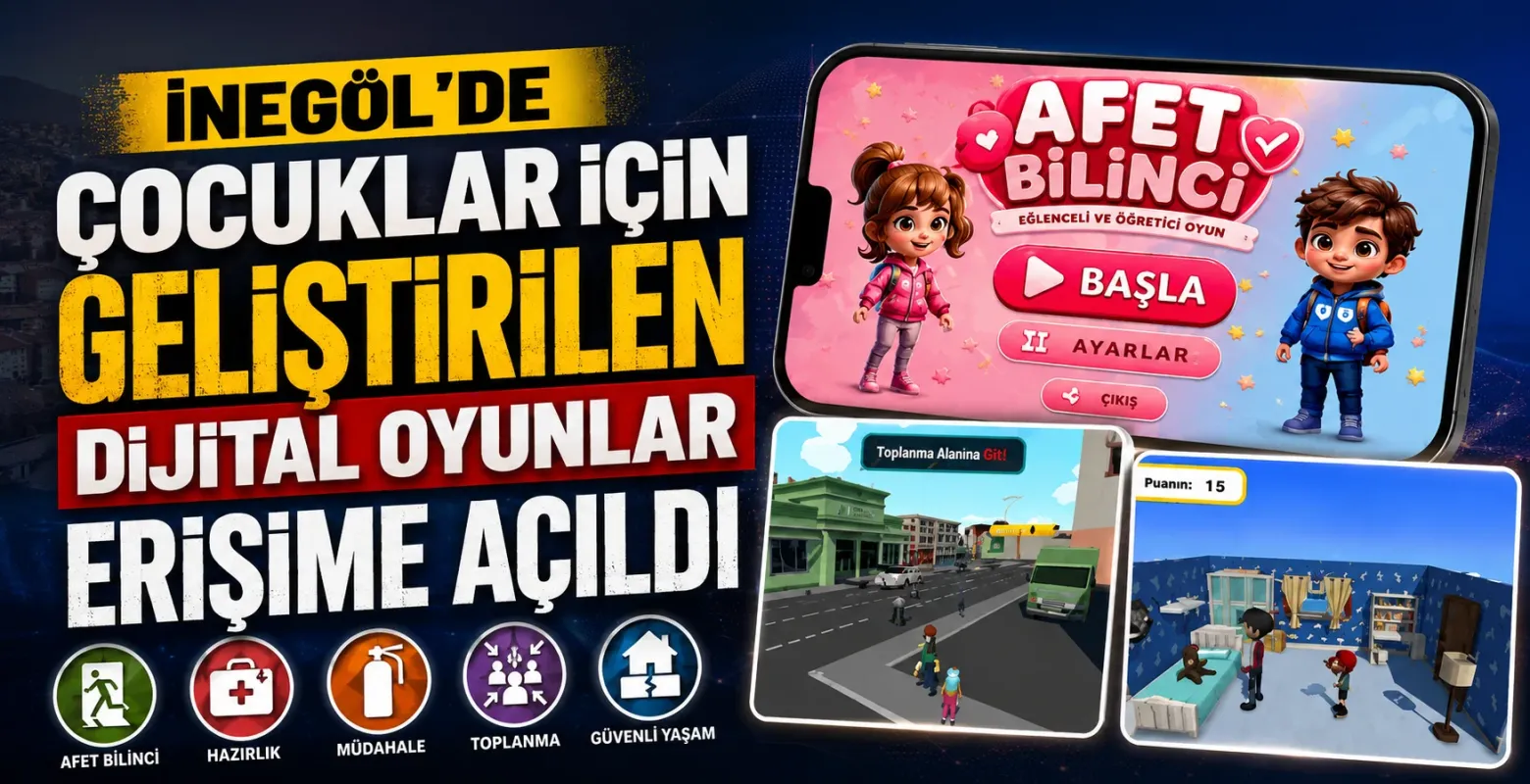 İnegöl'de çocuklar için geliştirilen dijital oyunlar erişime açıldı