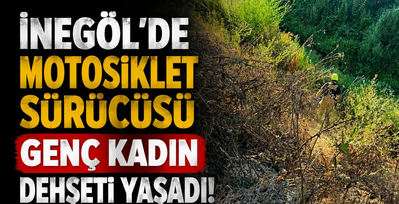 İnegöl'de motosiklet sürücüsü genç kadın dehşeti yaşadı!