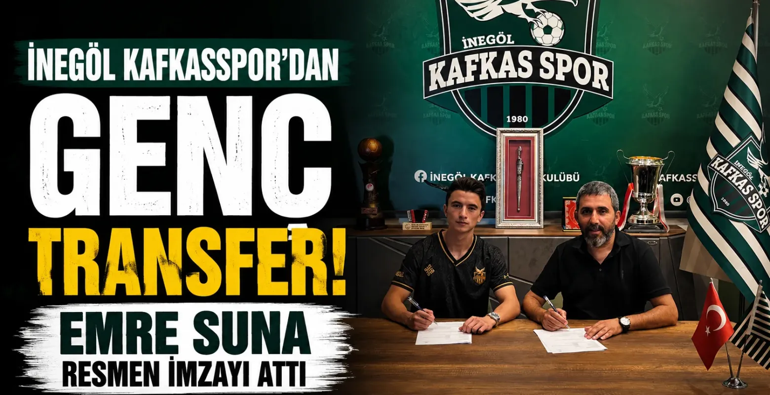 İnegöl Kafkasspor'dan Genç Transfer! Emre Suna Resmen İmzayı Attı