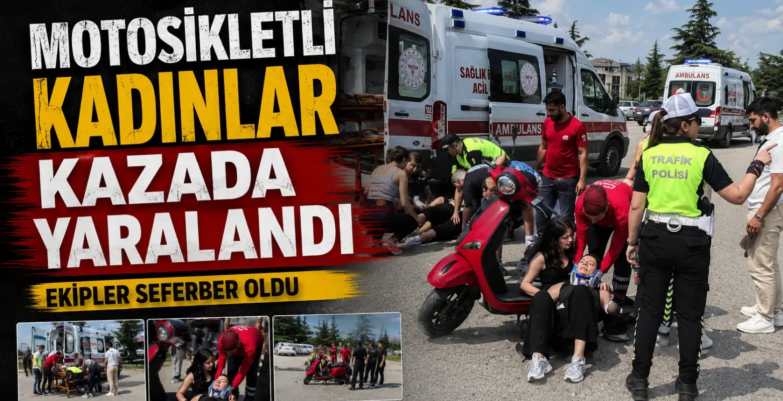 İnegöl'de Motosikletli kadınlar kazada yaralandı