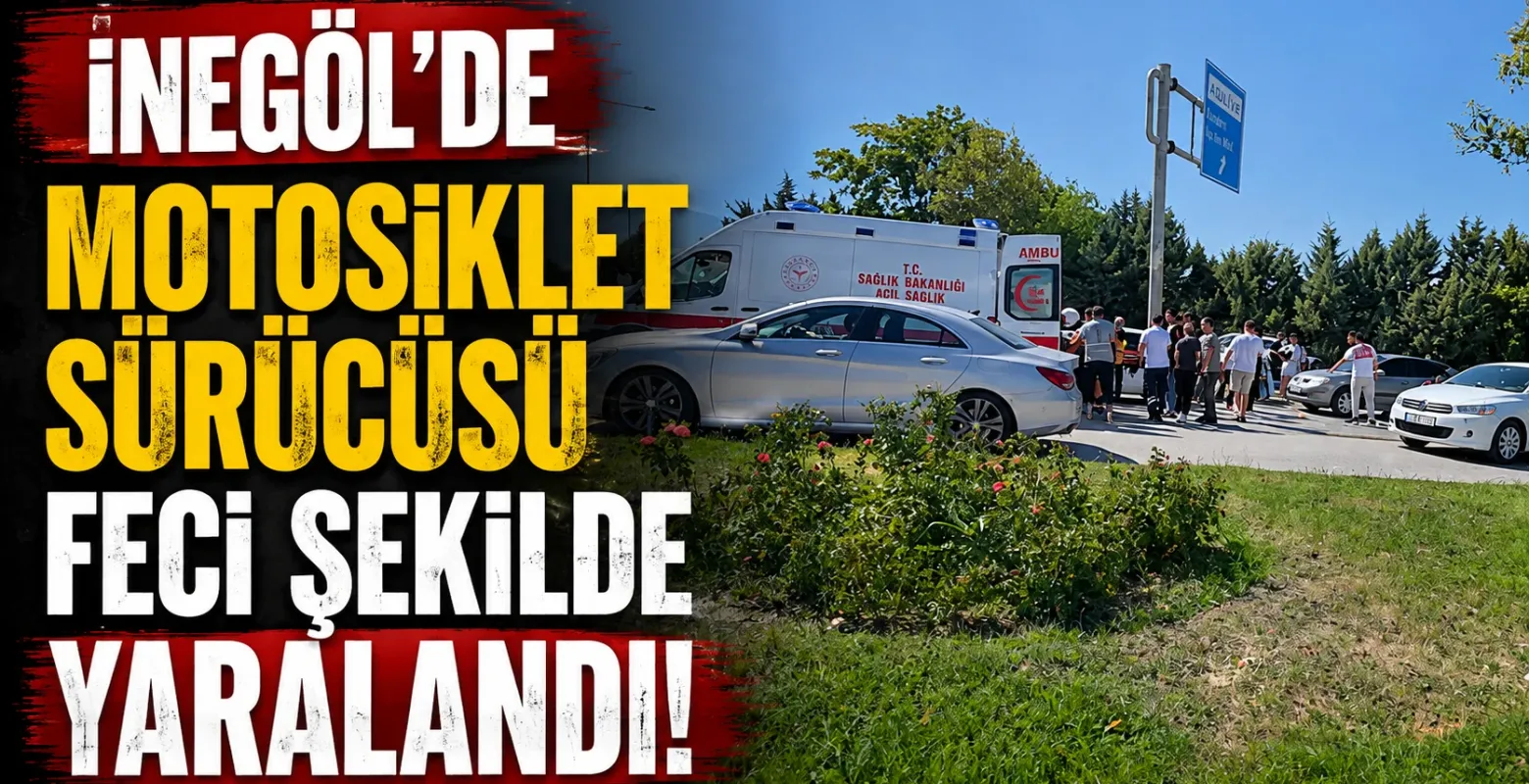 İnegöl'de motosiklet sürücüsü feci şekilde yaralandı!