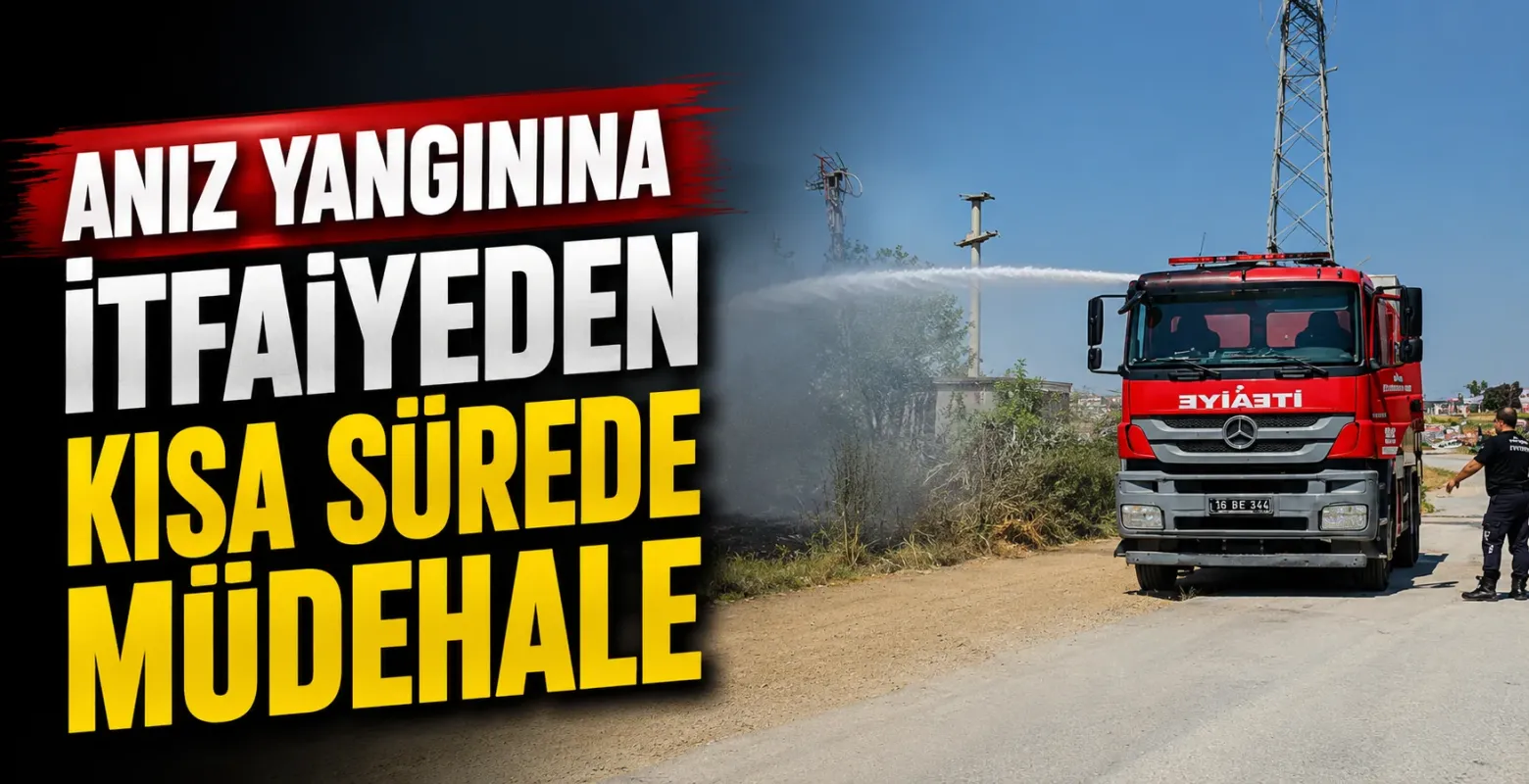 Yeniceköy’de tarlada çıkan anız yangını söndürüldü