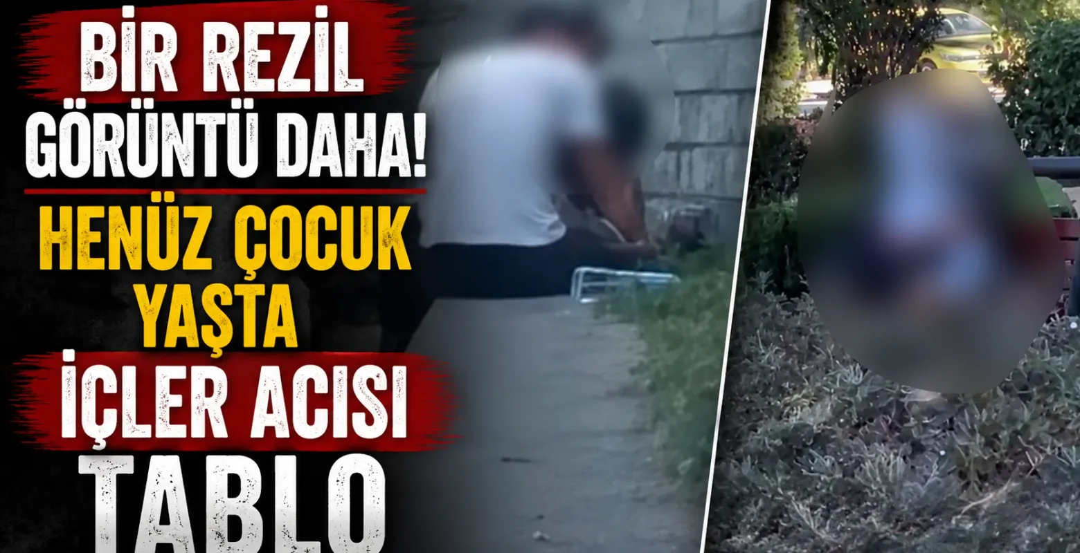 Bir rezil görüntü daha! Henüz çocuk yaşta içler acısı tablo