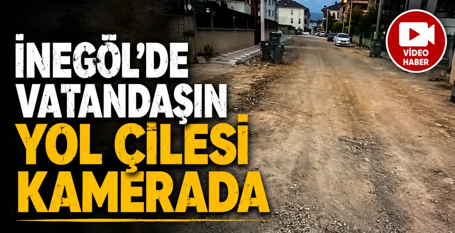 İnegöl'de Vatandaşın Yol Çilesi Kamerada