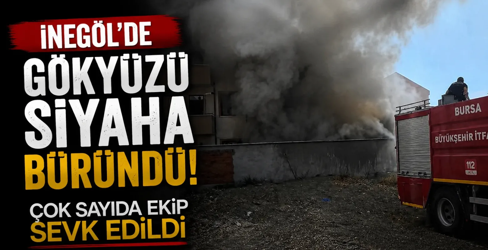 İnegöl'de gökyüzü siyaha büründü!