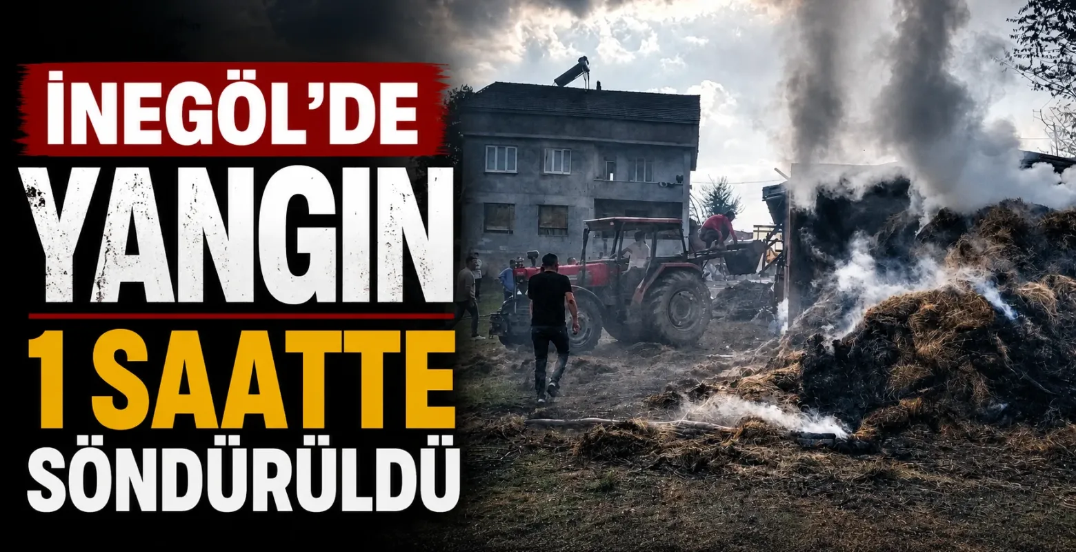İnegöl'de yangın 1 saatte söndürüldü