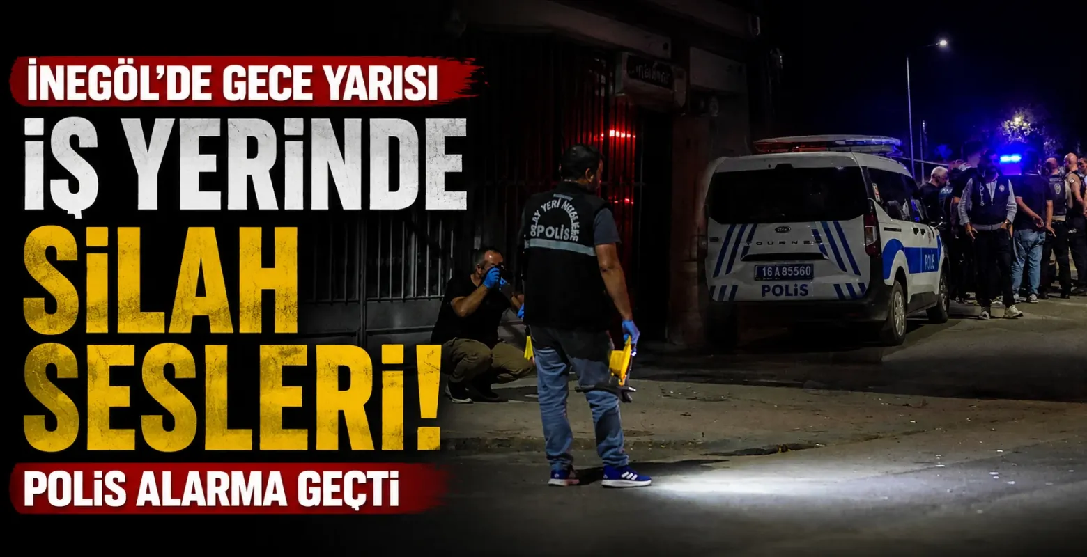 İnegöl’de gece yarısı iş yerinde silah sesleri! Polis alarma geçti