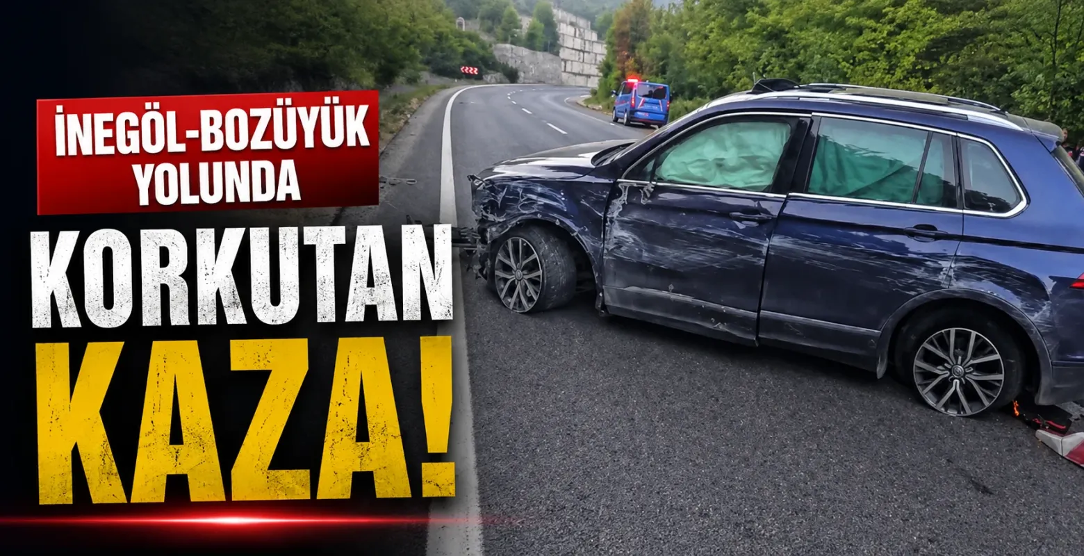 İnegöl-Bozüyük yolunda korkutan kaza!