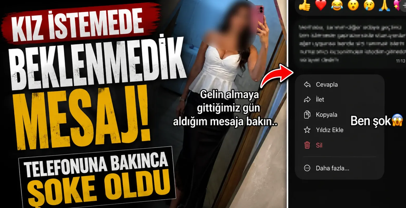 Kız istemede beklenmedik mesaj! Telefonuna bakınca şoke oldu
