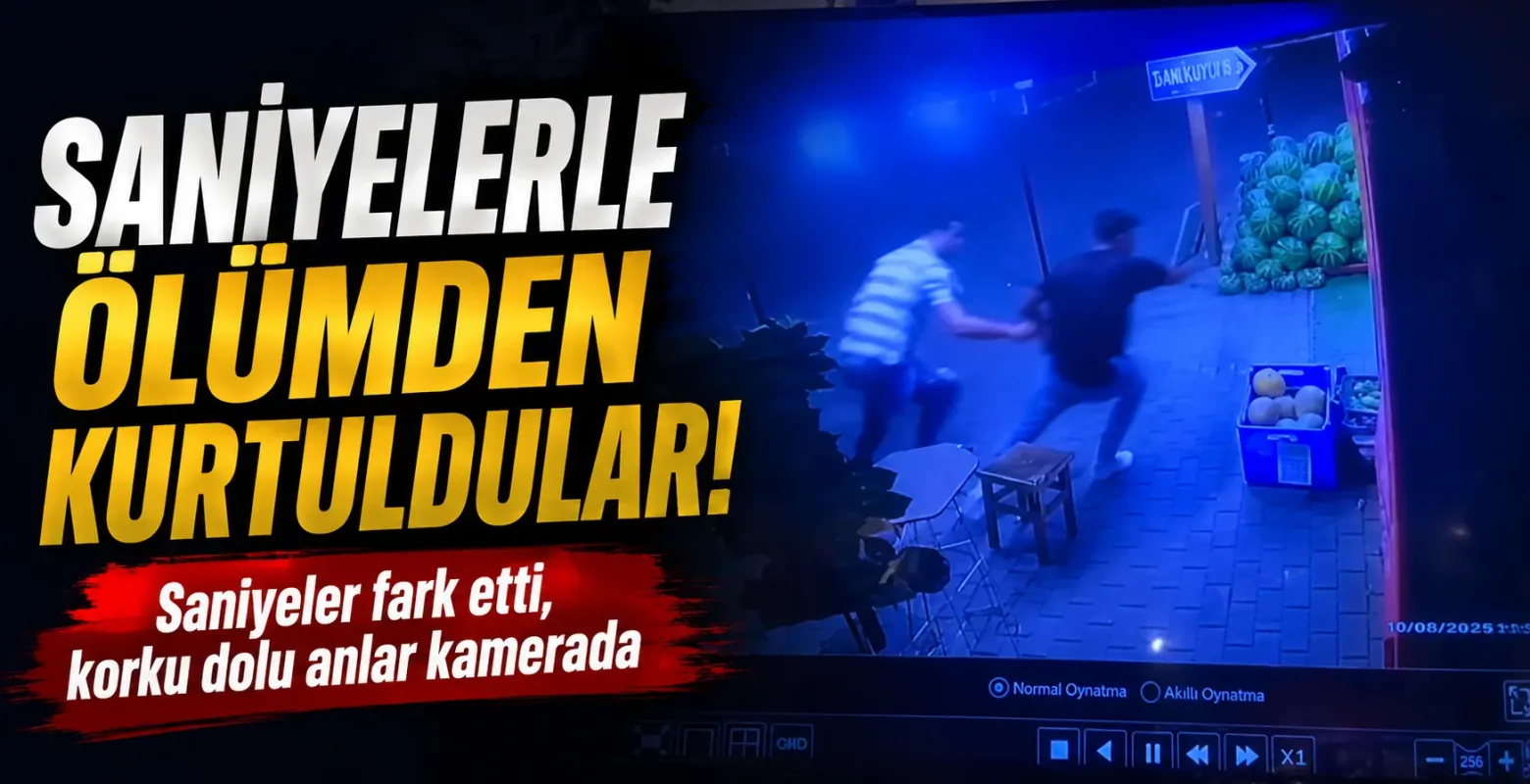 İnegöl’de İki Arkadaş Saniyelerle Ölümden Kurtuldu