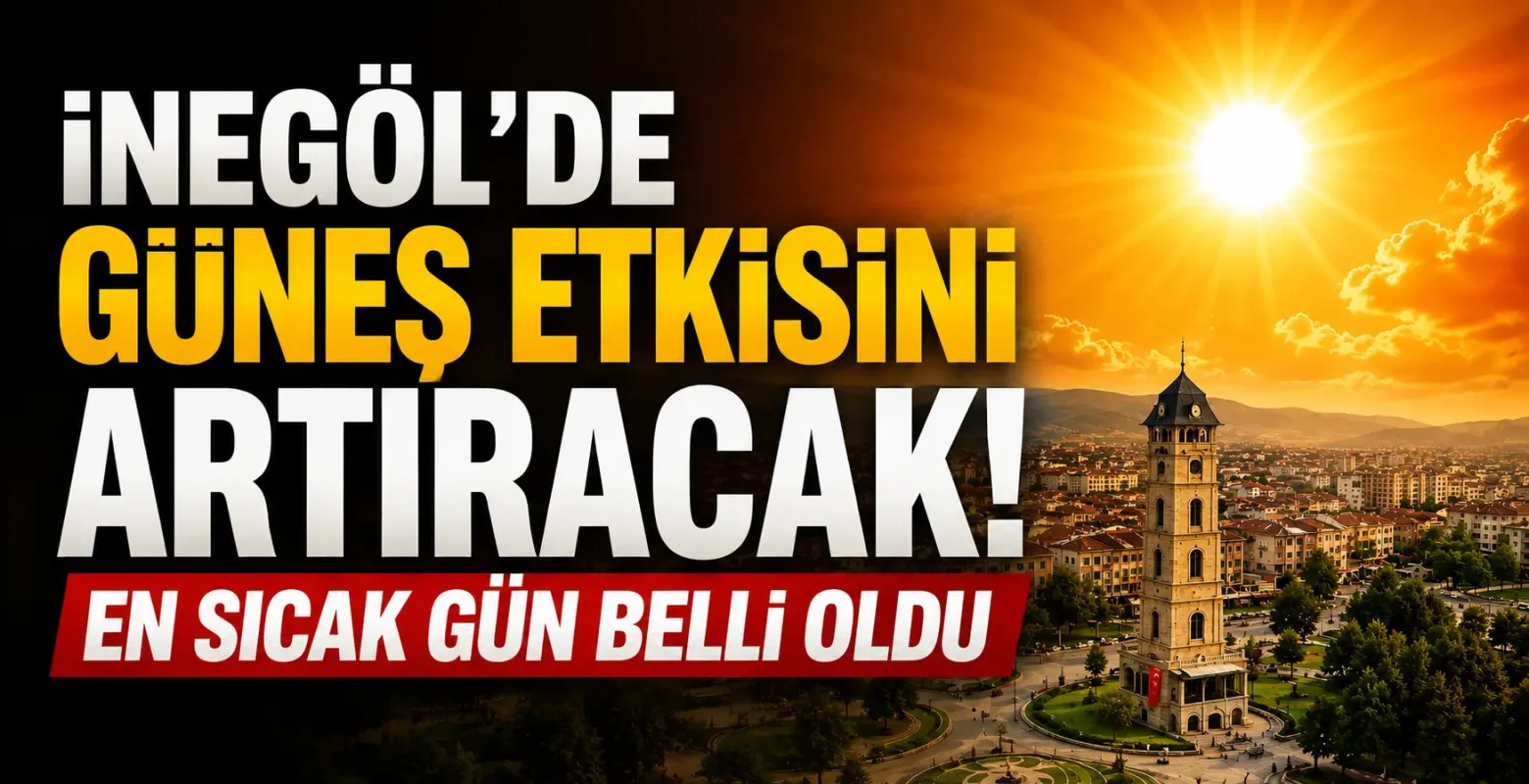 İnegöl’de güneş etkisini artıracak! En sıcak gün belli oldu