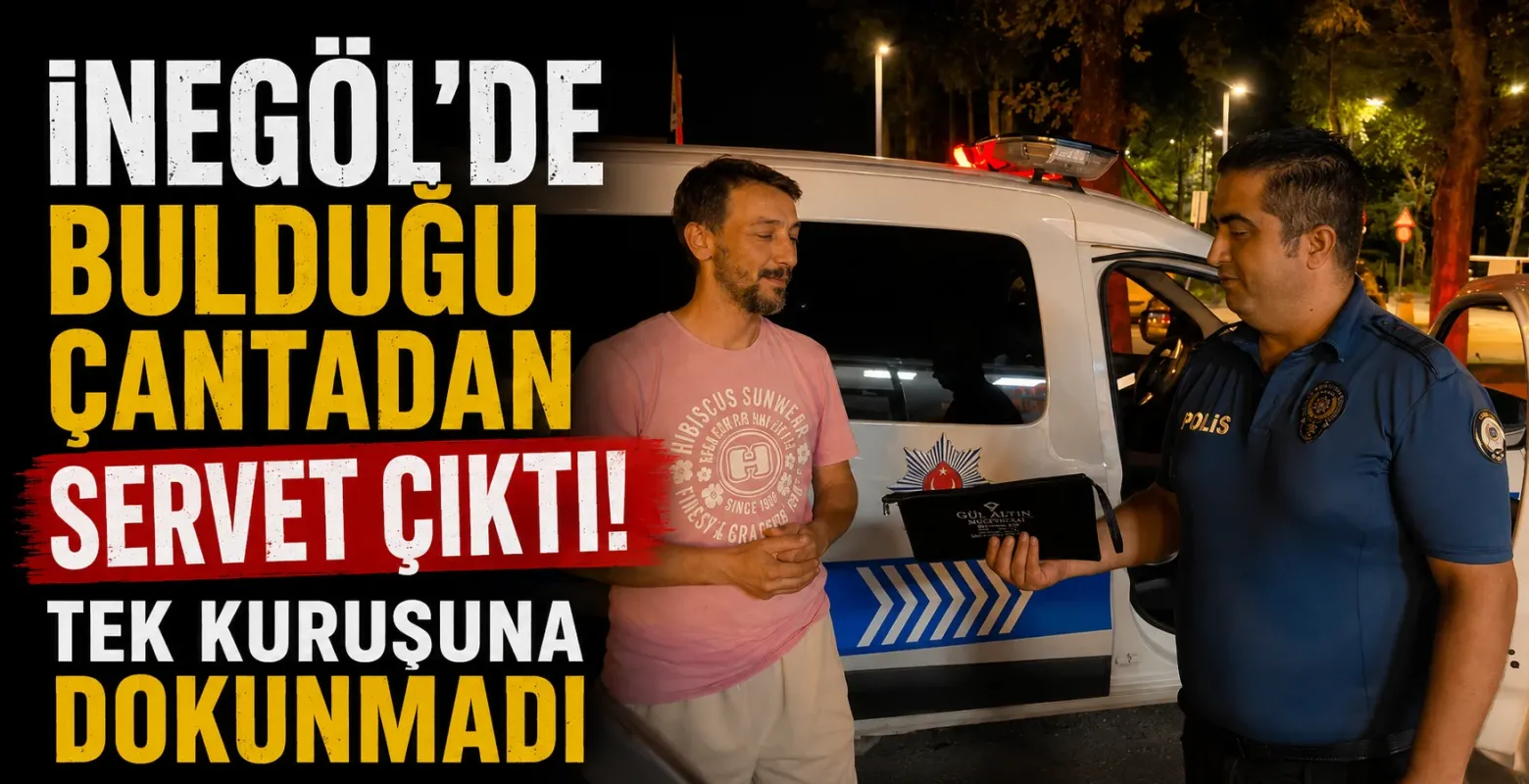 İnegöl'de bulduğu çantadan servet çıktı! Tek kuruşuna dokunmadı