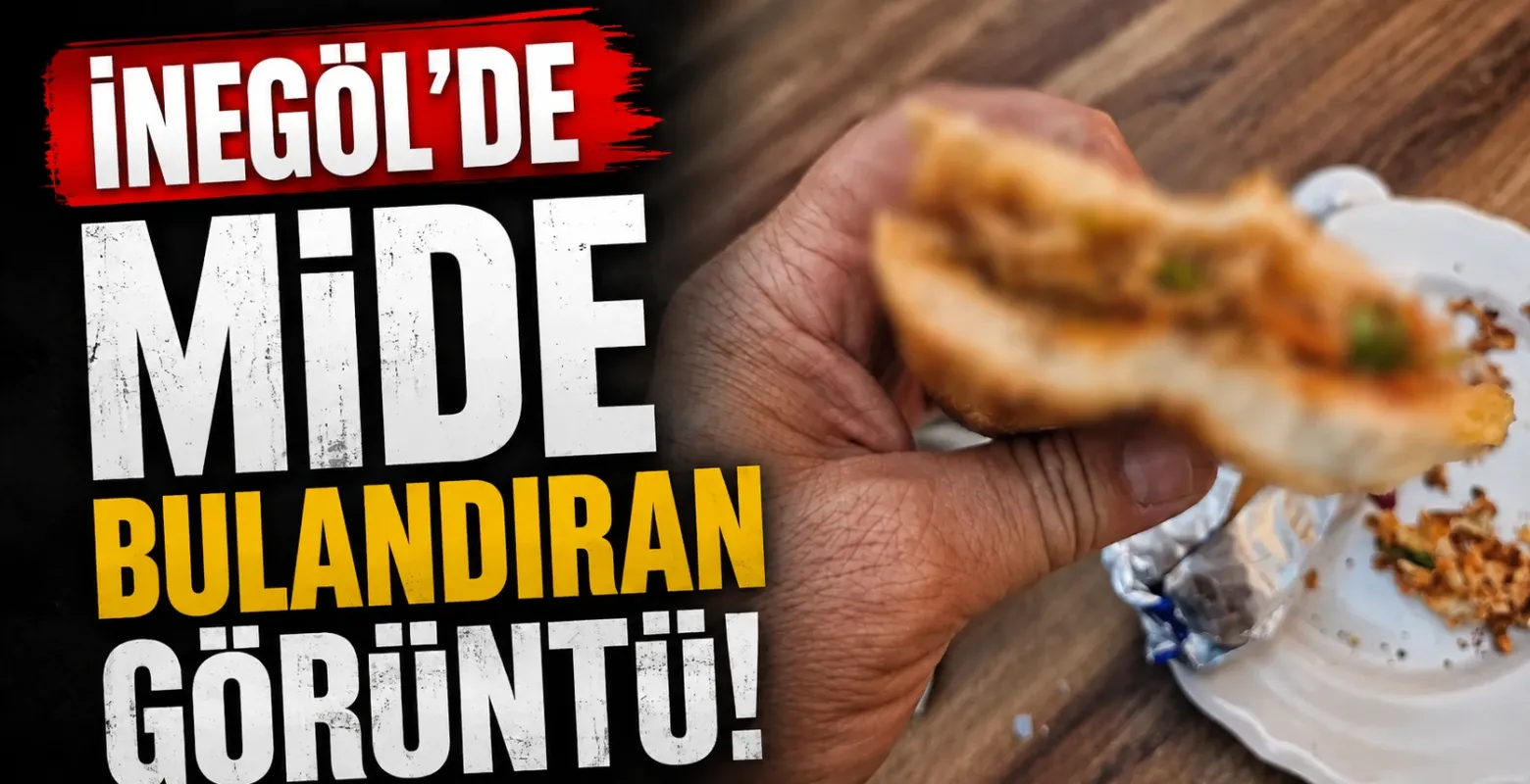 İnegöl'de mide bulandıran görüntü!