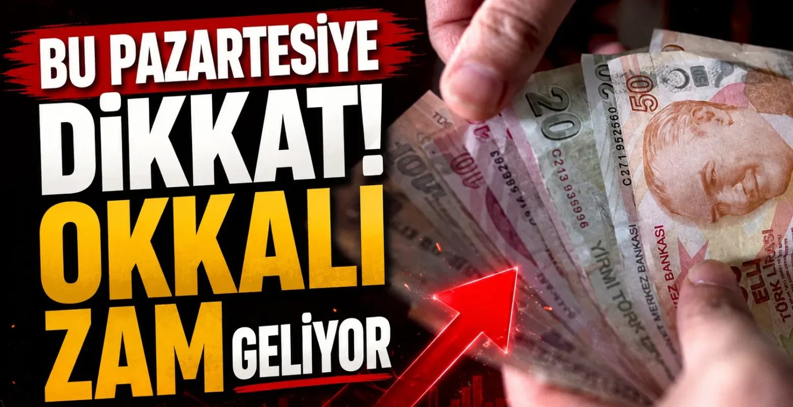 Bu pazartesiye dikkat! Okkalı zam geliyor
