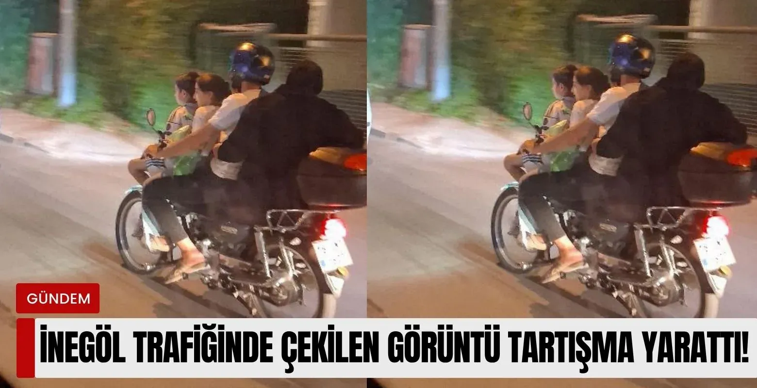 İnegöl trafiğinde çekilen görüntü tartışma yarattı!