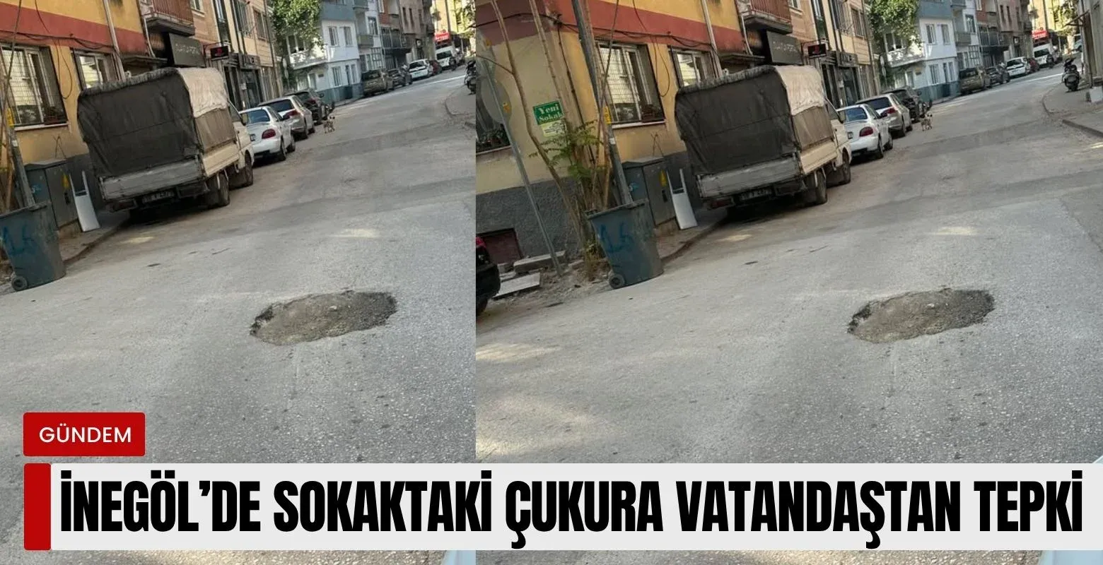Sokaktaki derin çukura vatandaştan tepki!