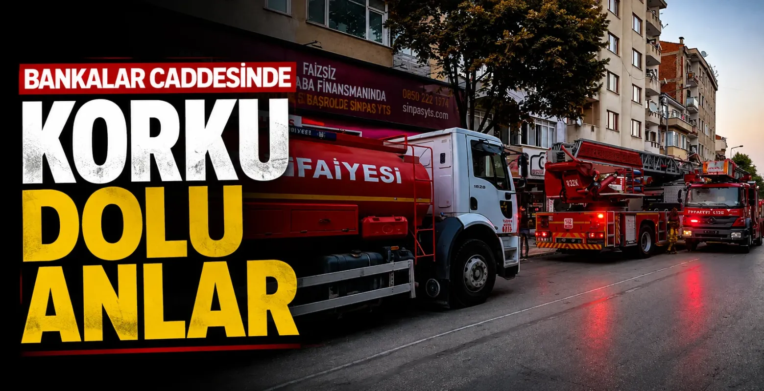 İnegöl’de akü ve elektrik aksamı bulunan depoda yangın paniği