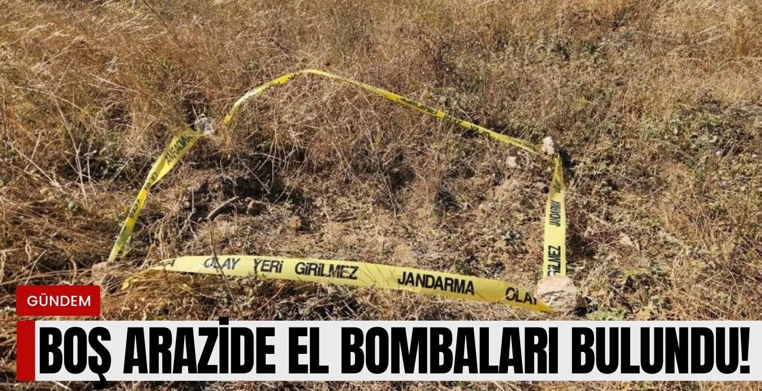 Boş arazide el bombaları bulundu!