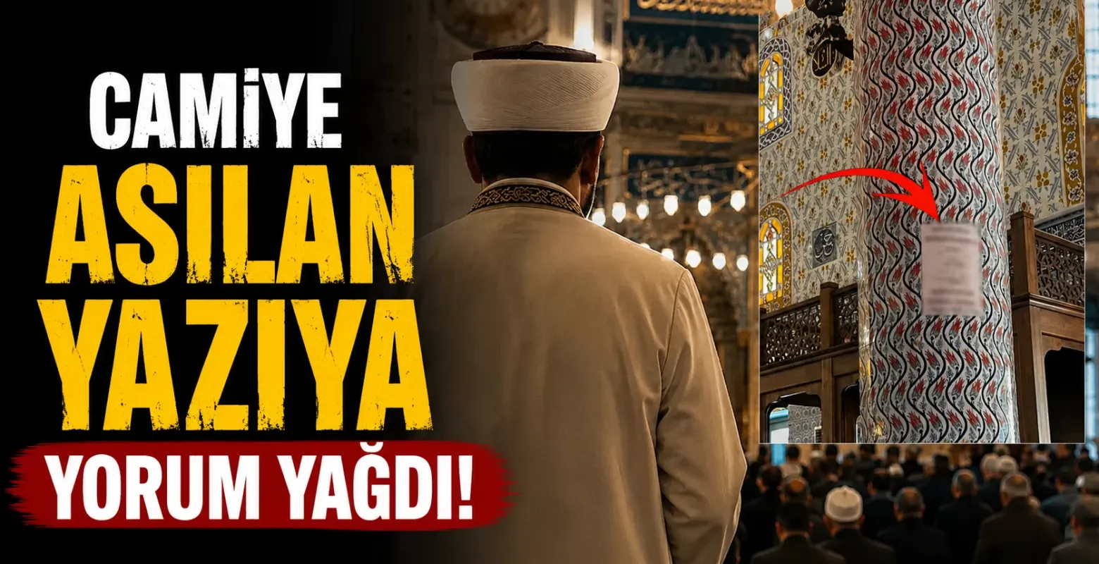 Camiye asılan yazıya yorum yağdı!