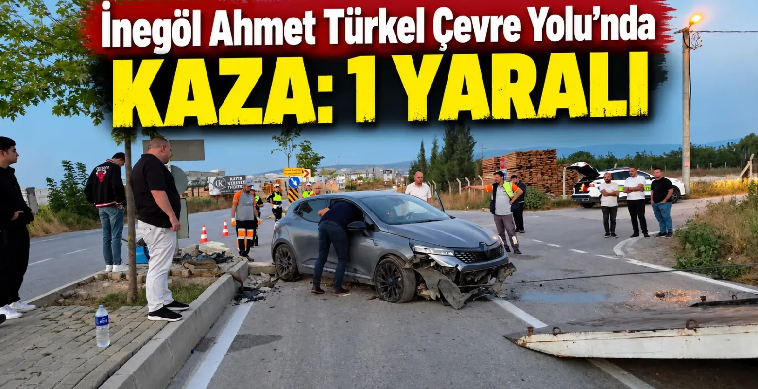 İnegöl Ahmet Türkel Çevre Yolu’nda kaza: 1 yaralı