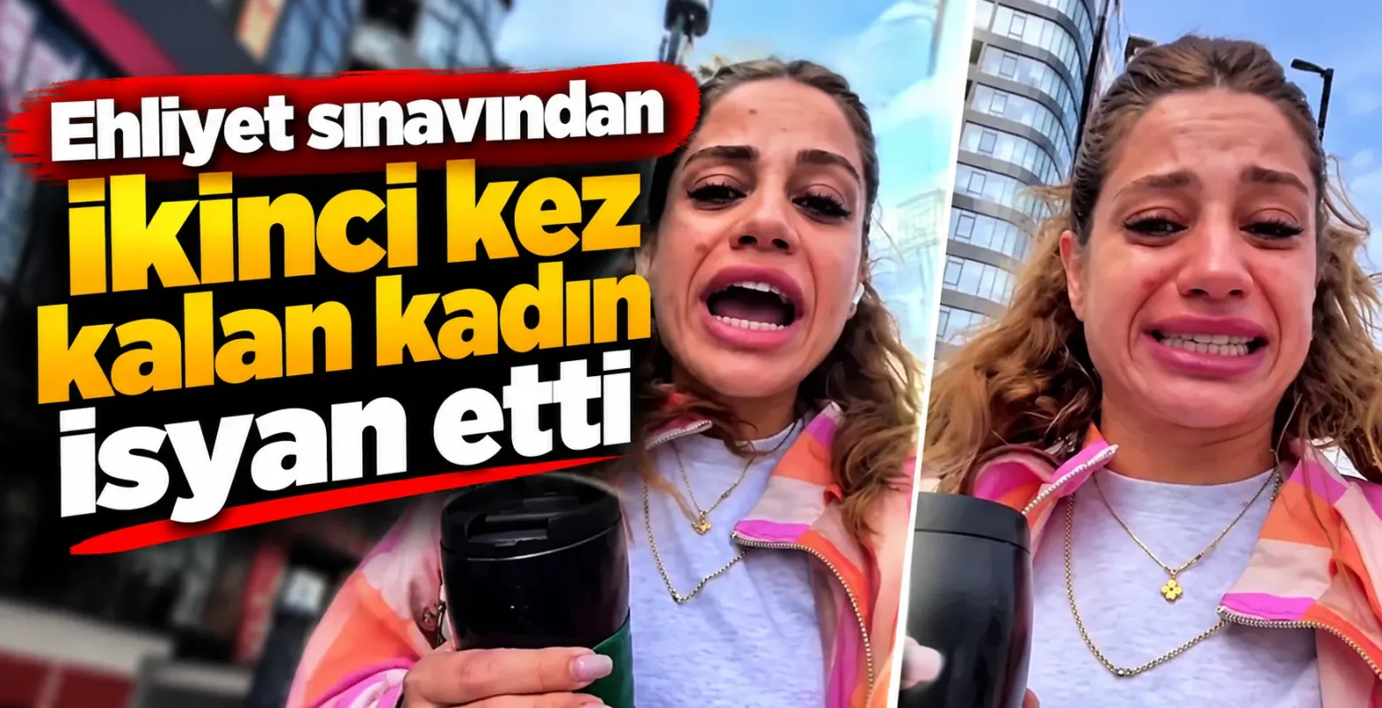 Ehliyet sınavından ikinci kez kalan kadın isyan etti