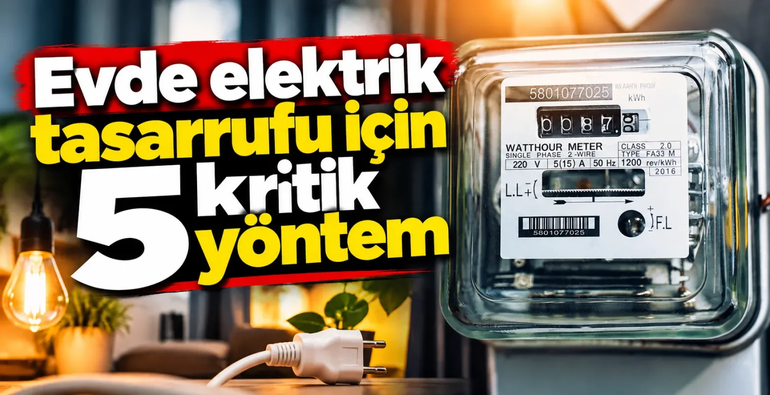 Evde elektrik tasarrufu için 5 kritik yöntem