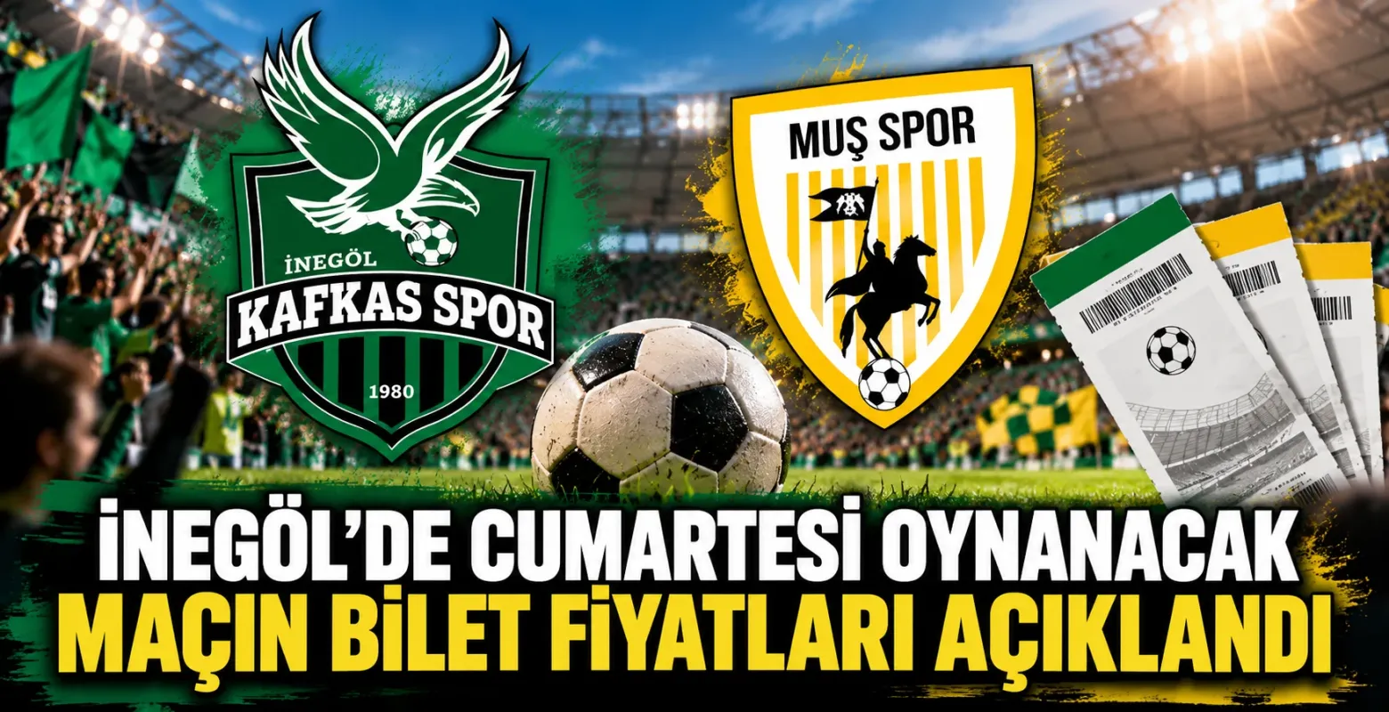 İnegöl’de cumartesi oynanacak maçın bilet fiyatları açıklandı