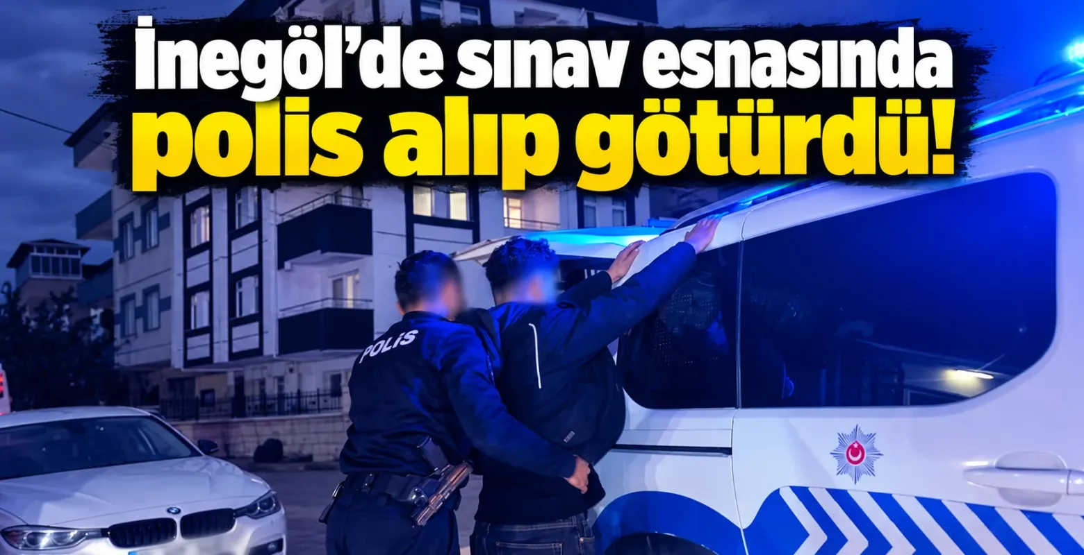 İnegöl’de ehliyet sınavında kopya düzeneğiyle yakalandı!