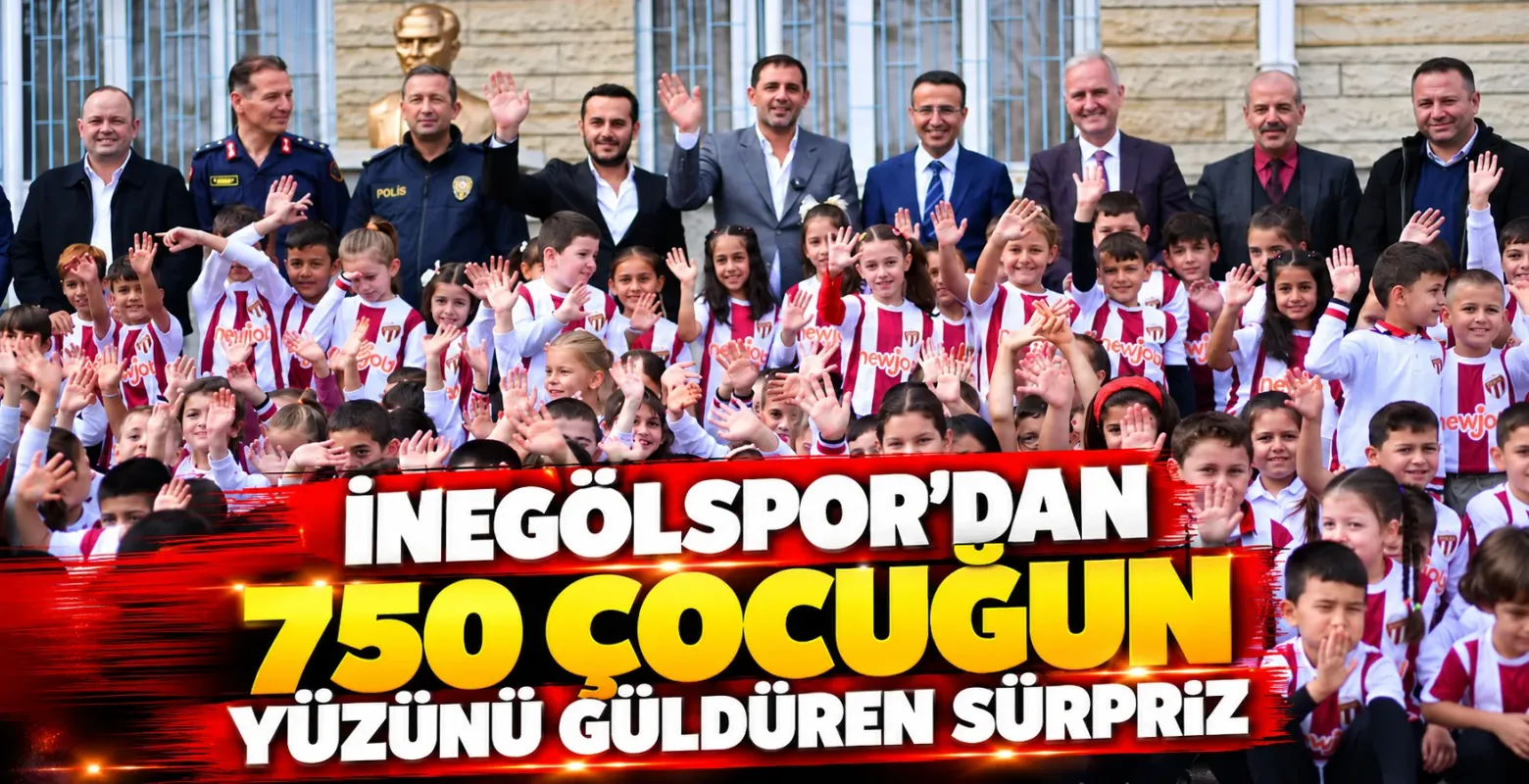 İnegölspor’dan 750 çocuğun yüzünü güldüren sürpriz